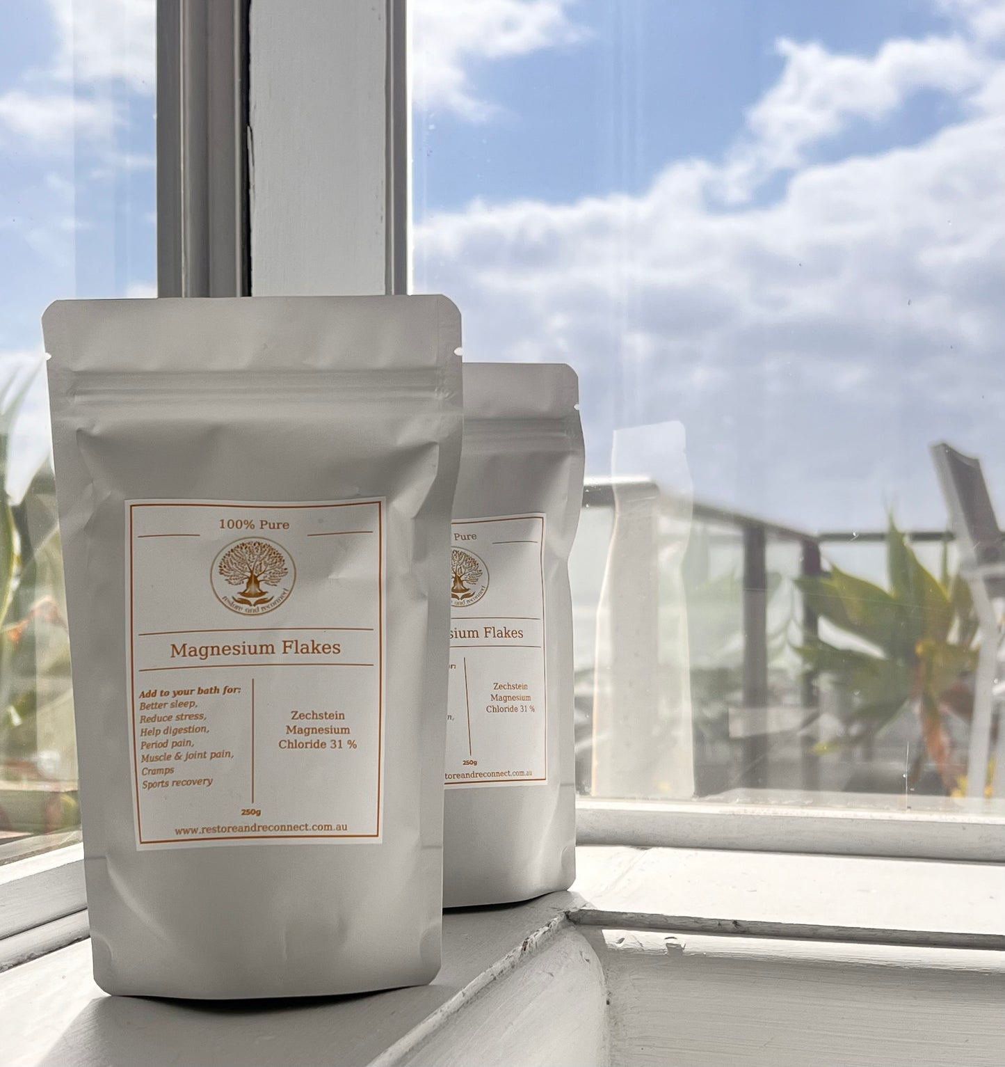 Pure Magnesium Bath Flakes - soak away muscle pain